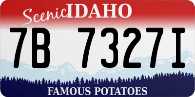 ID license plate 7B7327I