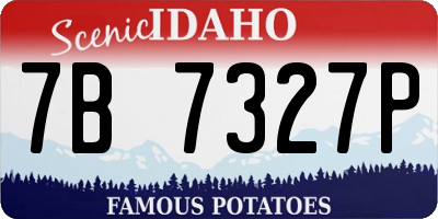 ID license plate 7B7327P