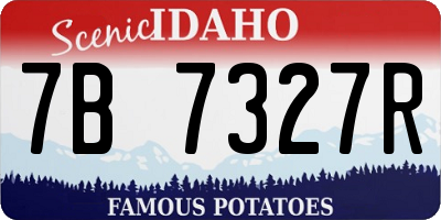 ID license plate 7B7327R