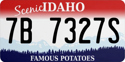 ID license plate 7B7327S