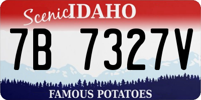 ID license plate 7B7327V