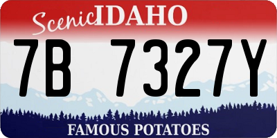 ID license plate 7B7327Y