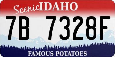 ID license plate 7B7328F