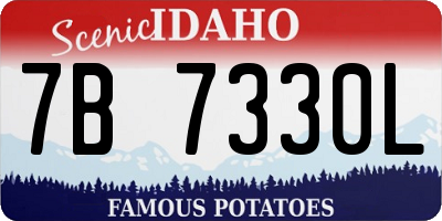 ID license plate 7B7330L