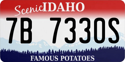 ID license plate 7B7330S