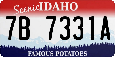 ID license plate 7B7331A