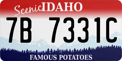 ID license plate 7B7331C