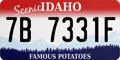 ID license plate 7B7331F