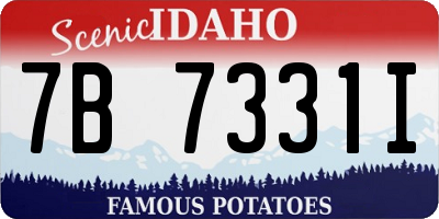 ID license plate 7B7331I