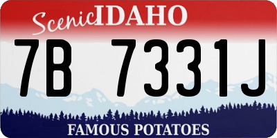 ID license plate 7B7331J