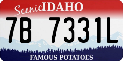 ID license plate 7B7331L