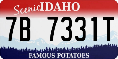 ID license plate 7B7331T