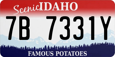 ID license plate 7B7331Y