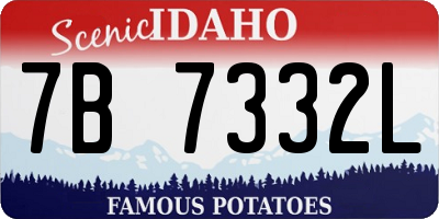 ID license plate 7B7332L