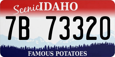 ID license plate 7B7332O