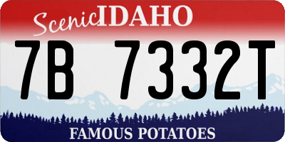 ID license plate 7B7332T