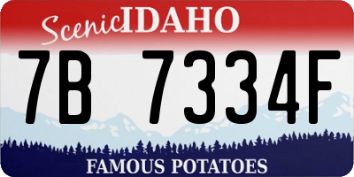 ID license plate 7B7334F