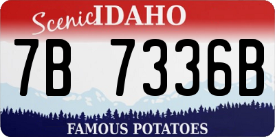 ID license plate 7B7336B