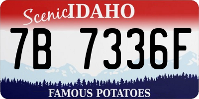 ID license plate 7B7336F