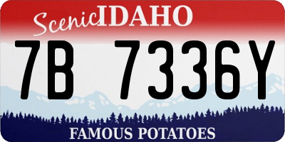 ID license plate 7B7336Y
