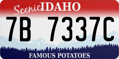 ID license plate 7B7337C