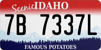 ID license plate 7B7337L