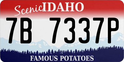 ID license plate 7B7337P