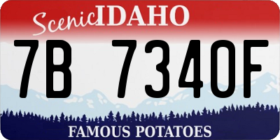 ID license plate 7B7340F