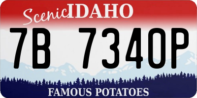 ID license plate 7B7340P