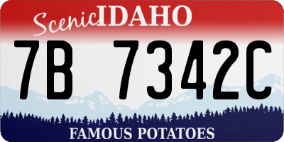 ID license plate 7B7342C