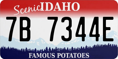 ID license plate 7B7344E