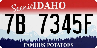 ID license plate 7B7345F