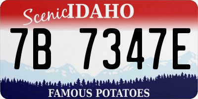 ID license plate 7B7347E