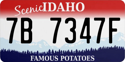 ID license plate 7B7347F
