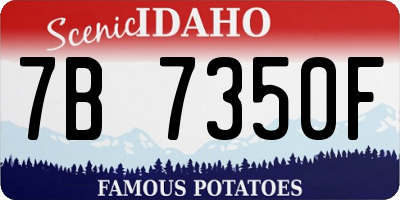 ID license plate 7B7350F