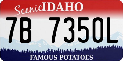 ID license plate 7B7350L