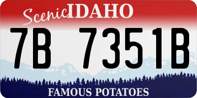 ID license plate 7B7351B