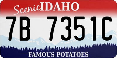 ID license plate 7B7351C