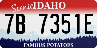 ID license plate 7B7351E