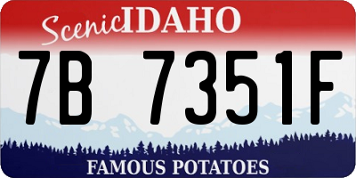ID license plate 7B7351F