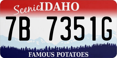 ID license plate 7B7351G