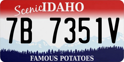 ID license plate 7B7351V