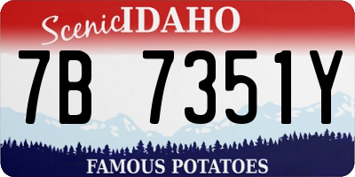 ID license plate 7B7351Y