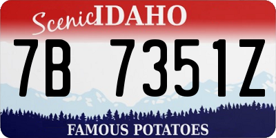 ID license plate 7B7351Z