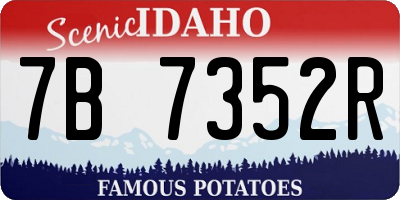 ID license plate 7B7352R