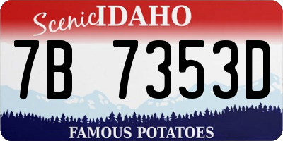 ID license plate 7B7353D