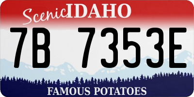 ID license plate 7B7353E