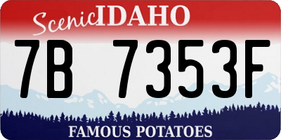 ID license plate 7B7353F