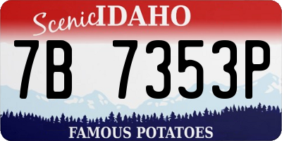 ID license plate 7B7353P