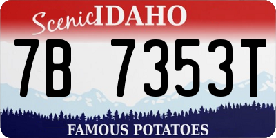 ID license plate 7B7353T